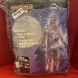 New Halloween Child Costume Size M Scary Zombie For 7-8 Yrs Old