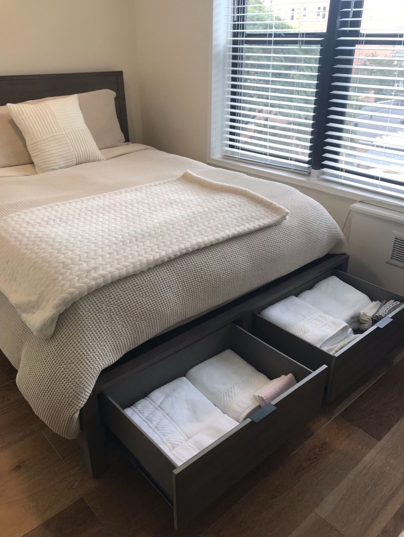 Macy’s Tribeca bed frame, dresser, and Queen mattress