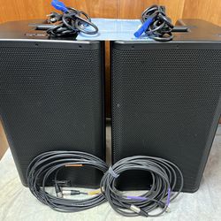 QSC K12.2 2000 watt 12-inch Powered Speakers & cables