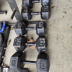 800lb Of Dumbbells 75c Per Lb