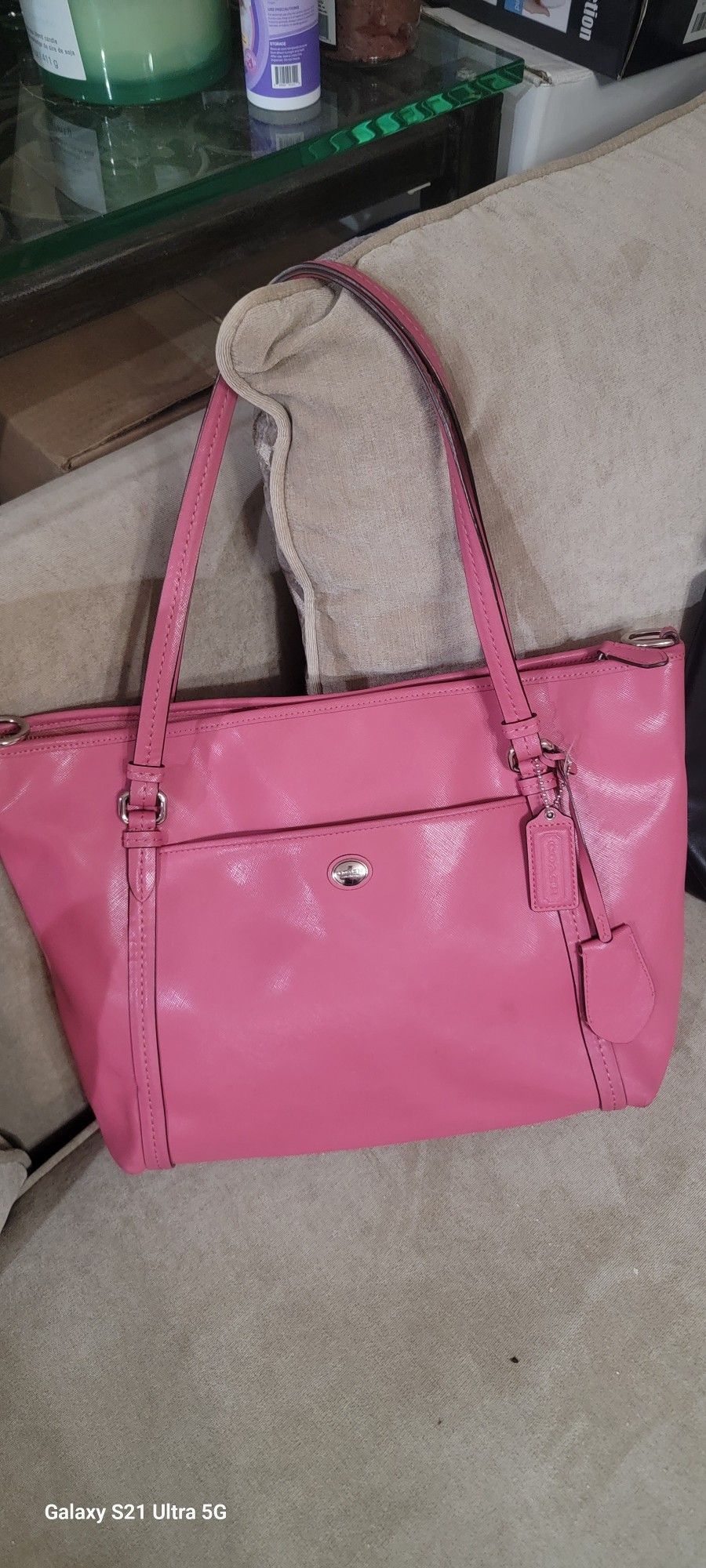 Coach Purse Pick-up Leather