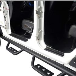 2007-18 Jeep Wrangler JK Door Sill Guards – Black By Hooke