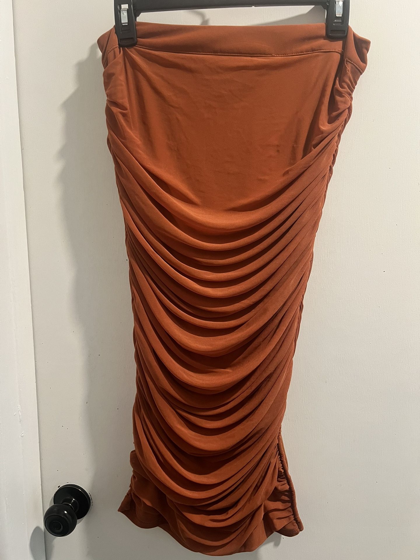 Rust Orange Skirt/Mini Dress
