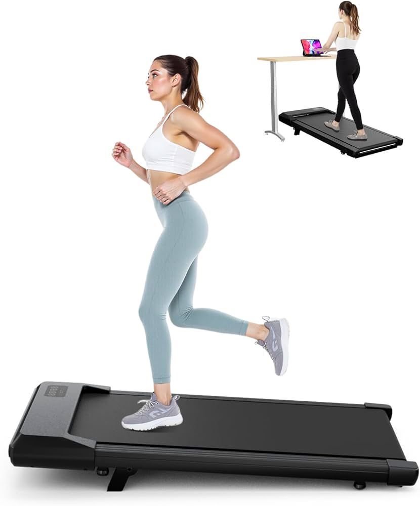 Brand New In Box Unopened SupeRun Under Desk Walking Pad with Incline, 2.5HP Quiet Treadmill for Home Office & Standing Desks, 300 LBS Capacity Por