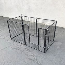(New) $85 Heavy Duty Dog Pet Playpen Fence Gate, 6-Panels X (32” Tall X 32” Wide)