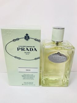 100 % authentic PRADA MILANO IRIS PERFUME FOR WOMEN 3.4OZ (100ML). ORIGINAL BRAND NEW IN THE BOX