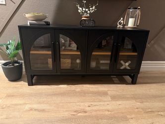 Glass Arch Door Cabinet  / TV Console