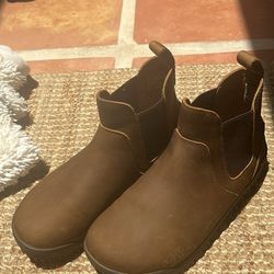 Xero Barefoot Brown Ridgeway Chelsea Leather Boots Women’s size 8.5
