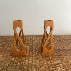 Wooden Candlesticks 