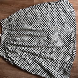 Knee Length Skirt Polka Dot Large