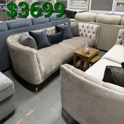 PLAZA SEAT (LARA CREAM) LIVING ROOM SET