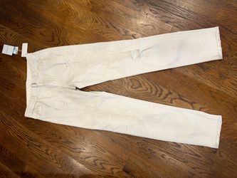 Givenchy white distressed denim