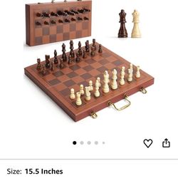 New Magnetic Leather Chess Set