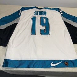 Nwt Authentic Marco Sturm Nike San Jose Sharks Jersey Mens 52 Auto Mic Sewn 90s