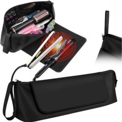 Hair Tools Travel Bag with Heat Resistant Mat, 2-in-1 Heat Resistant Travel Bag for Flat Irons, Straighteners, Curling Iron, Haircare Accessories, Hai