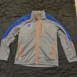 Grey and blue Boise State University Jacket Size: Large