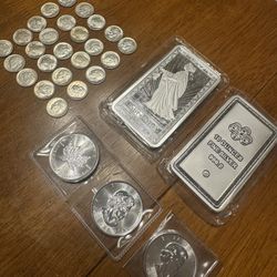 Silver 23 Ounces Plus 25 Dimes 