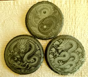 Set of Dragon Slate Coasters