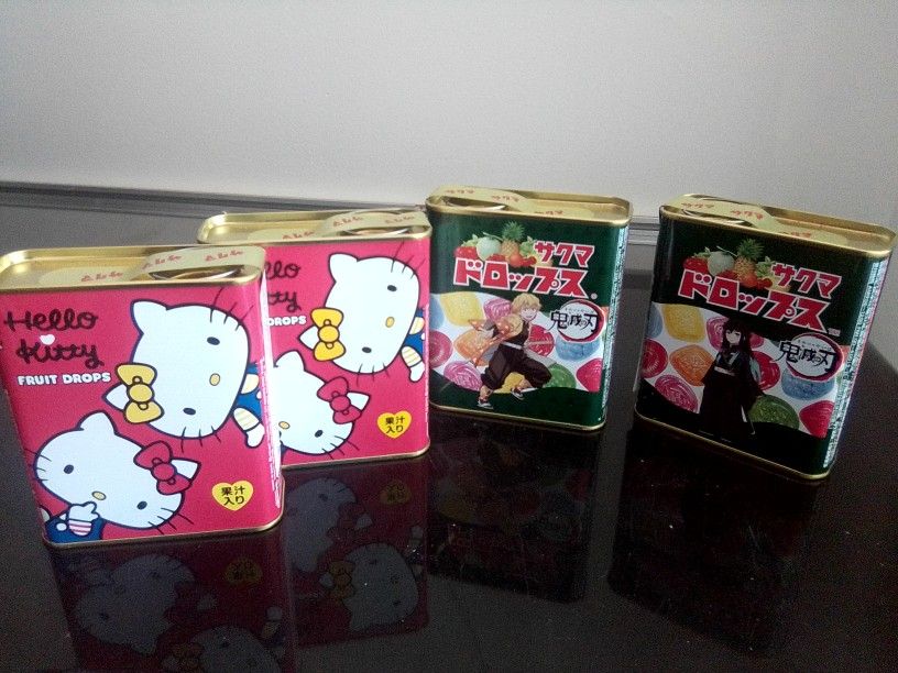 Japanese Candy In Metal Tin Hello Kitty