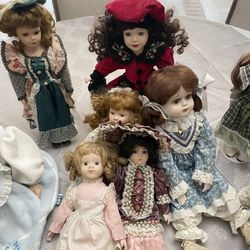 12 Porcelain Dolls
