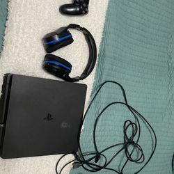 Ps4 Slim With Turtle Beach Bluetooth Headset 