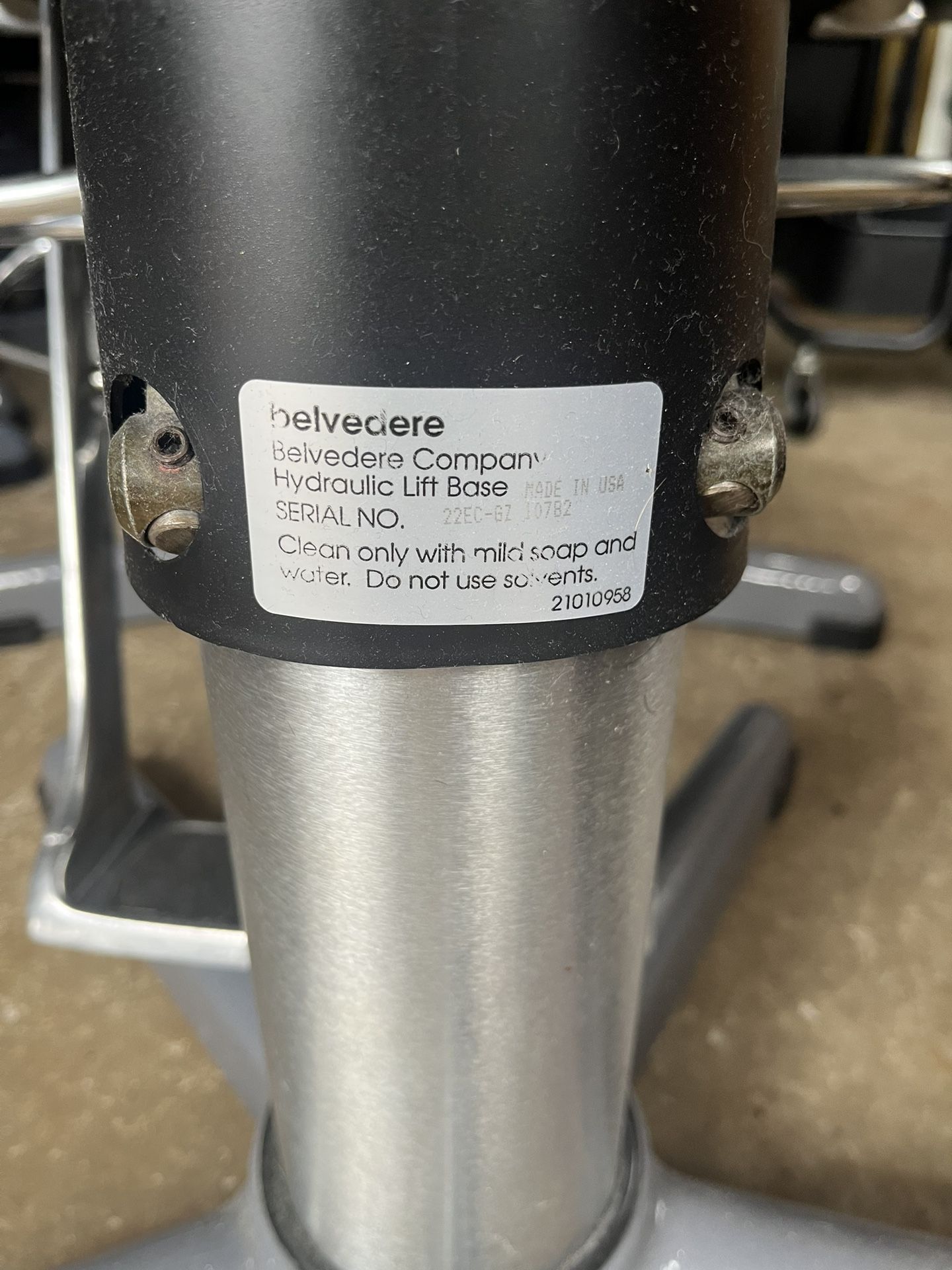 Hair dresser, leather chair