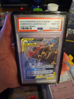 2019 Umbreon and Darkrai gx unified minds psa 10