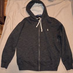 POLO BY RALPH LAUREN Classic Fleece Full Zip Hoodie Men's Size xl dark grey
