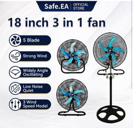 Vertical Fan 18 inch 5 Blades 70W Strong wind 3 in1 Stand industrial Fan