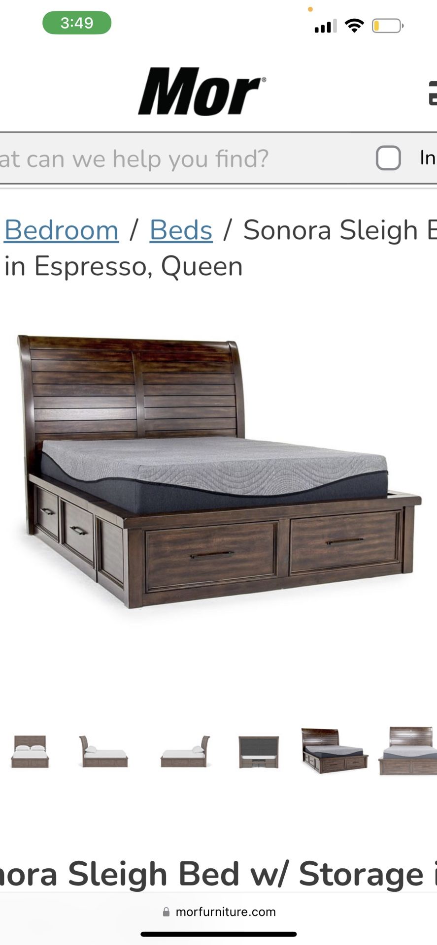 Sonora Sleigh Captains Bed With 6 Drawers