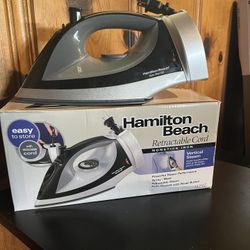 New…Hamilton Beach 14210R Nonstick Iron with Retractable Cord