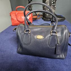 Coach Mini Bennet Satchel Navy Blue