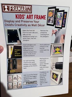 Kids artwork frame and storage