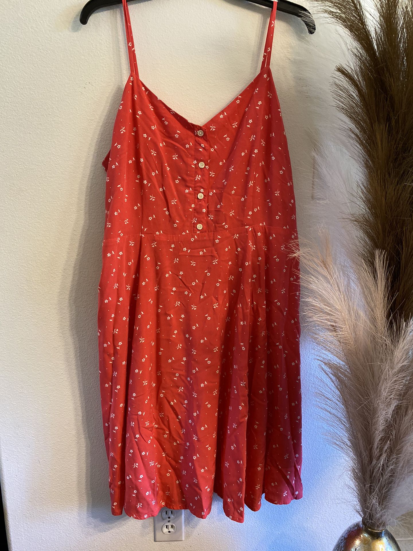Gap Women’s Size 18 Summer Sundress … Coral Color … Stretchy Back 