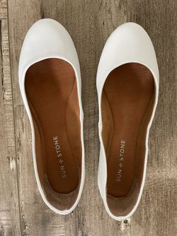 Sun & Stone Flat Shoes White Size 5