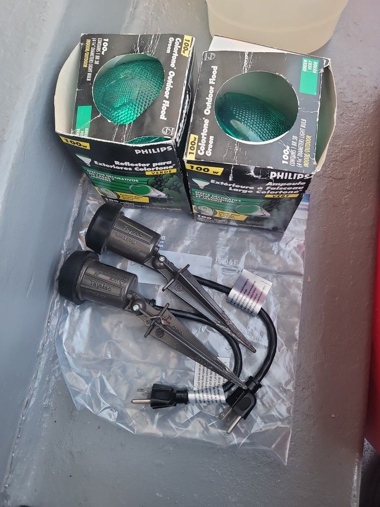 Pair of Green Flood Lights