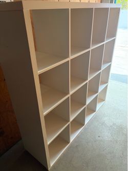 MUST SELL IKEA KALLAX white shelf unit large 4 by 4 cubbies
