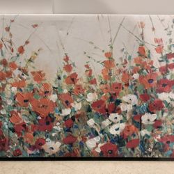 Set of 4 Brand New Modern Wall Art Paintings – Landscape & Floral Collection
