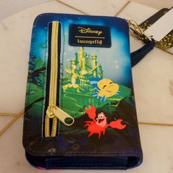 NEW DISNEY LOUNGEFLY LITTLE MERMAID WALLET