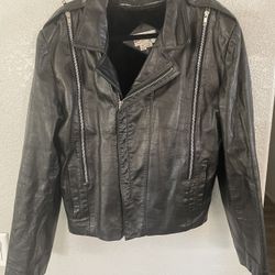 Vintage ChessKing Korean Leather Jacket Size 40