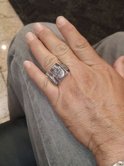 VTG Peruvian Viracoha God Ring Sterling Silver