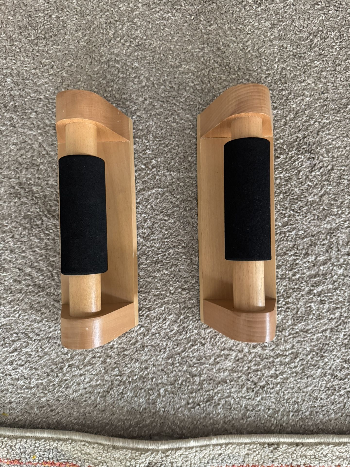 Wooden Push Up Handles Stand for Floor, Lightweight Pushup Bars Strength Training Equipment