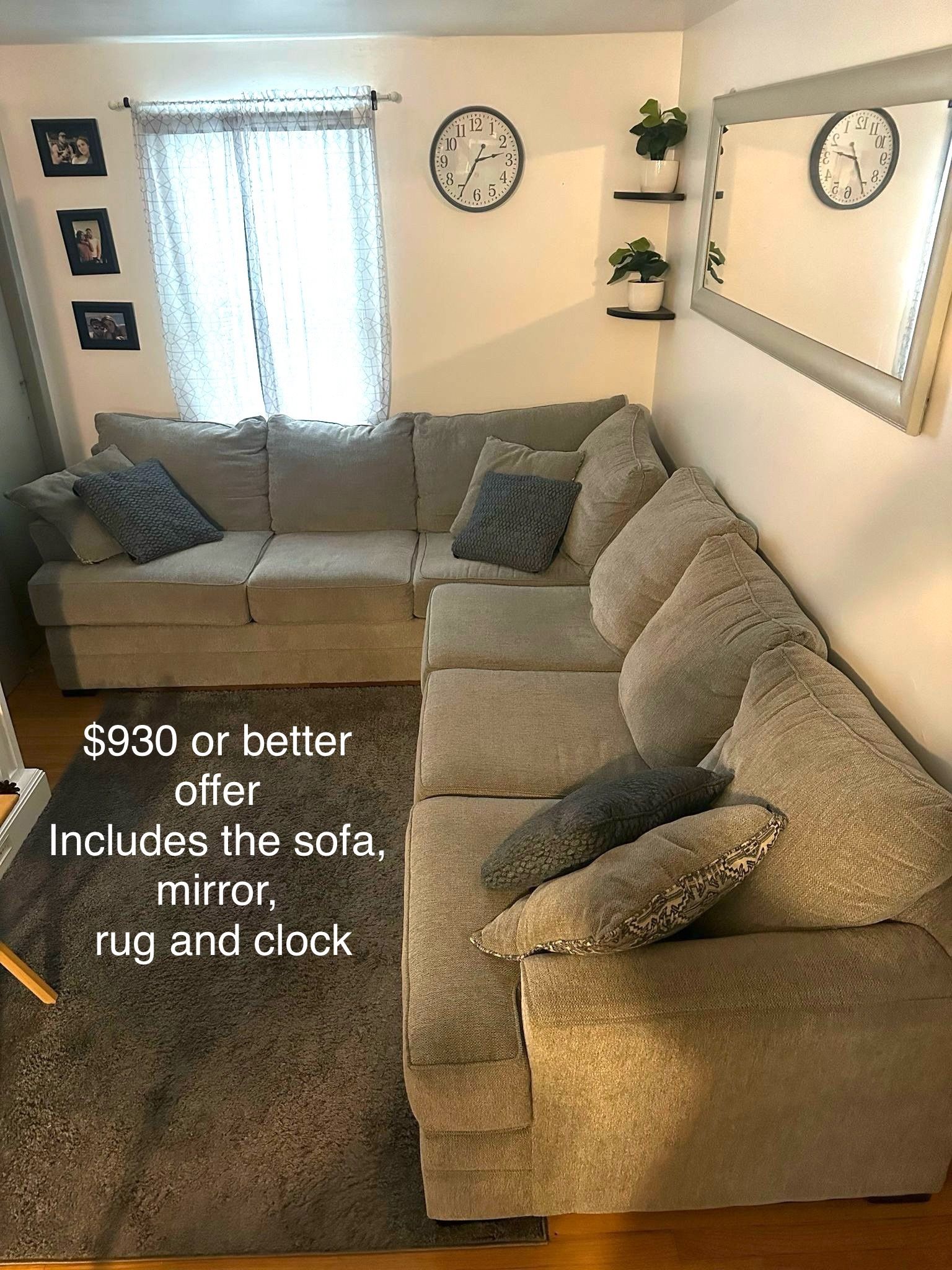 Grey L Shape Couch