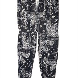 Manfinity Men’s 2XL Paisley Print Lightweight Drawstring Joggers