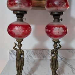 Antique Oil Lamps.