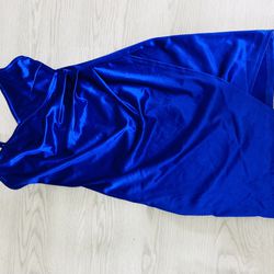 Royal Blue Silky Mini Dress 