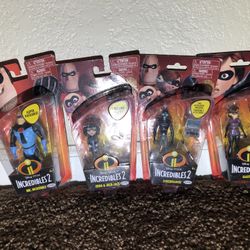 Disney Pixar Incredibles Set Of 4 Figure Packs 