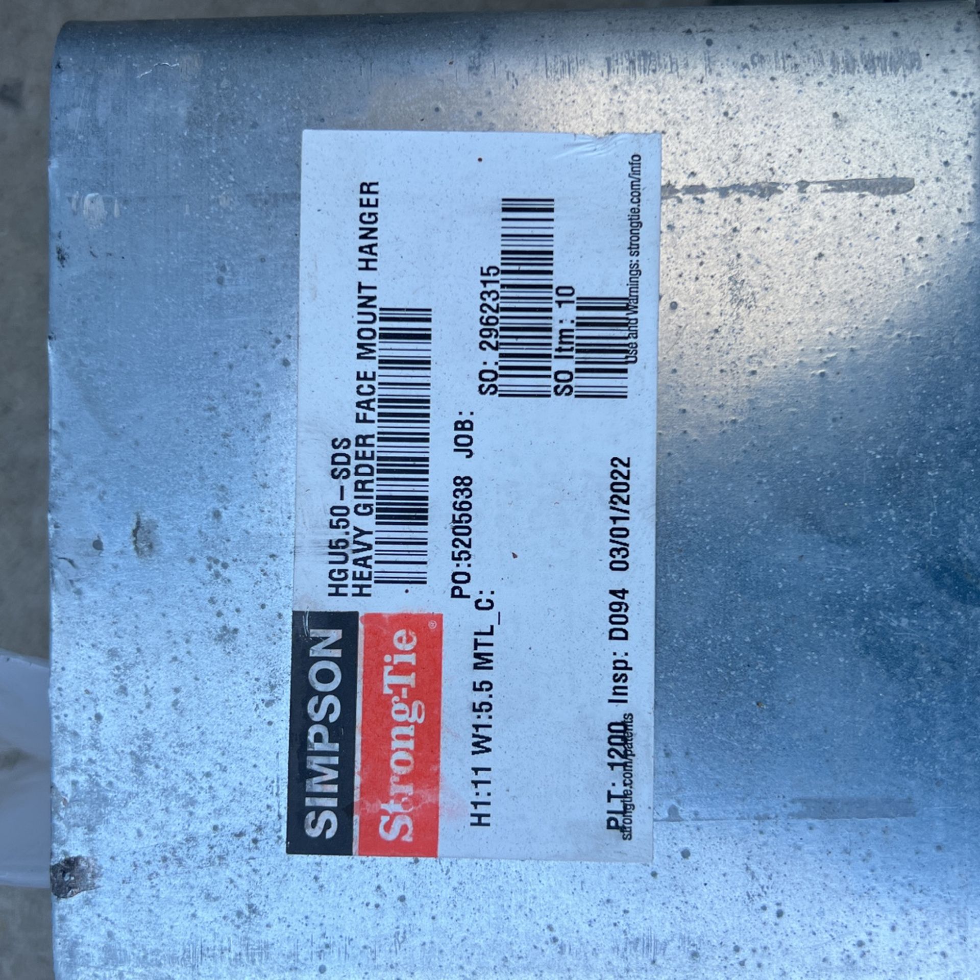 Simpson Girder Hanger