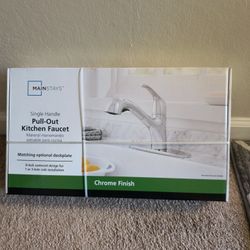 Kitchen Faucet Single Handle Chrome Finish 