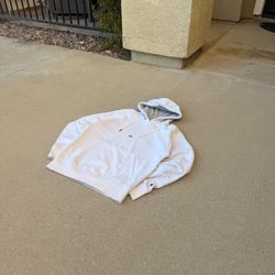 Champion Blank White Hoodie Size Small